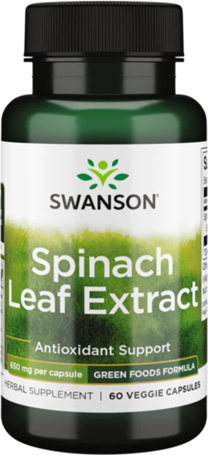 스완슨 스피니치 리프 추출물 650mg 베지 캡슐, 1개, 60정 - 쿠팡