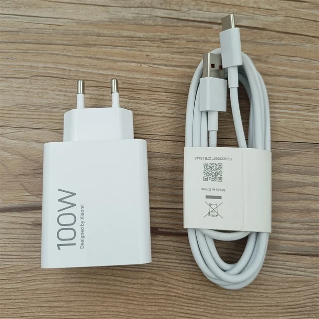 샤오미 100W 터보 고속 충전기 레드미 K90 EU 어댑터 6A USB 케이블 17 울트라 포코 F8 프로용, 02 EU add 2M cable, 01 White