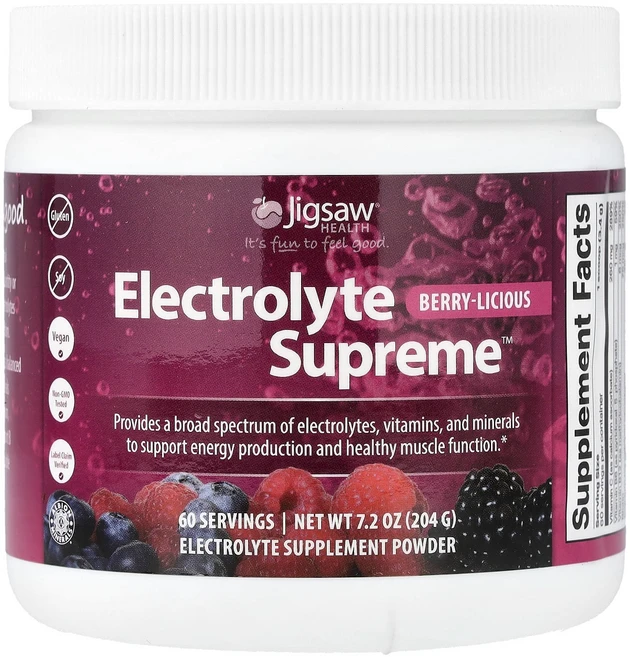 효과가 좋은 Jigsaw Health Electrolyte Supreme™ 베리-리셔스 204g(7.2oz) 최저가격, JigsawHealthElectrolyteSupreme, 204g, 1개 - 쿠팡