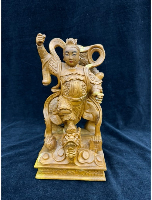 8吋8神尊二度踏龍太子神像 精雕細琢 庇佑平安 增添居家藝術氣息, 1個