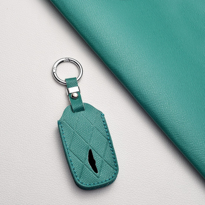 제네시스(구 렉서스) 핸드그립 키케이스 - 방스크래치 내마모 / G80 G90 GV60 GV70 GV80 및 전기차(EV) 호환, 제네시스 C7 타입(7버튼), 그린