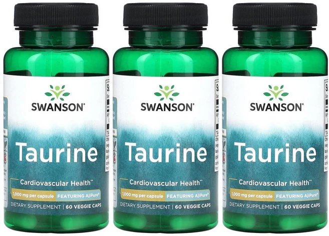 스완슨 타우린 1000mg 60캡슐 Taurine 3개, 60정 - 쿠팡