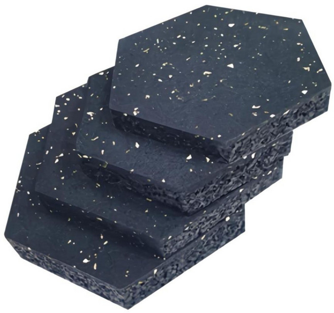 EDTC 다용도 소음 진동 방지 미니 고무 매트 4P, 4개입