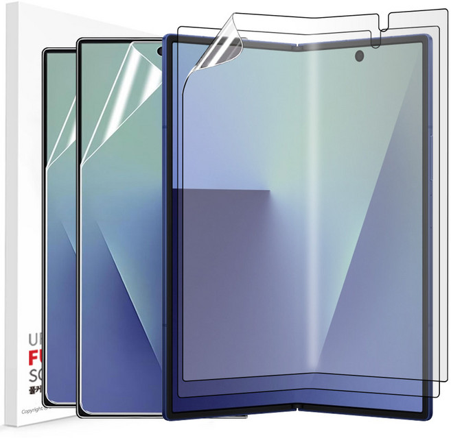 스톤스틸 갤럭시 Z폴드7 고투명 전면 액정 보호 필름 + 내부 폴딩 우레탄 보호필름, 2세트