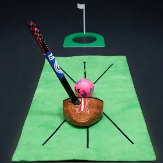 반샐리 파크골프 퍼팅연습 매트 홀컵 가정용, 1세트, 그린