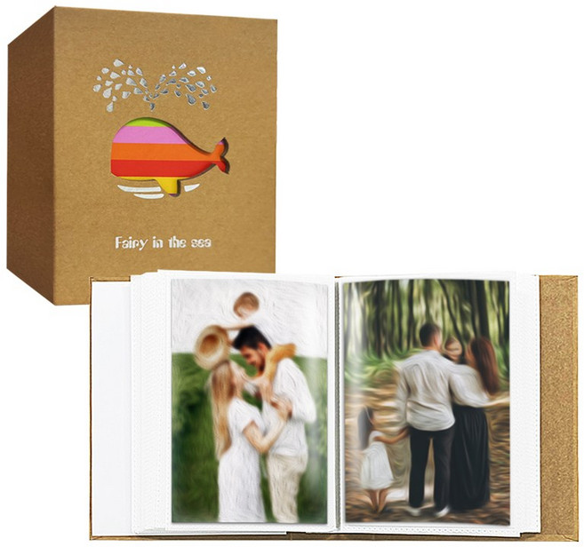 캐논 CP1500 CP1300전용 엽서사이즈 포토앨범 고래, 캐논 셀피 크래프트 포켓앨범 고래, 본상품선택