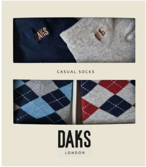 닥스양말 체크패턴 숙녀 스니커즈 양말 2족세트