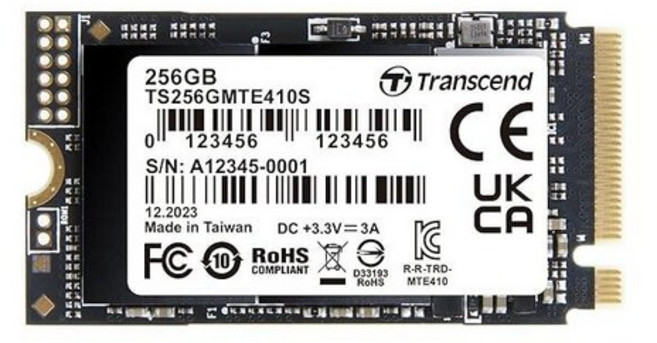 Transcend MTE410 M.2 2242 SSD 512GB 최대 5000MB/s PCIe Gen4x4 NVMe 3D TLC 초박형 노트북/레노버 Legion Go & Yo, 256GB