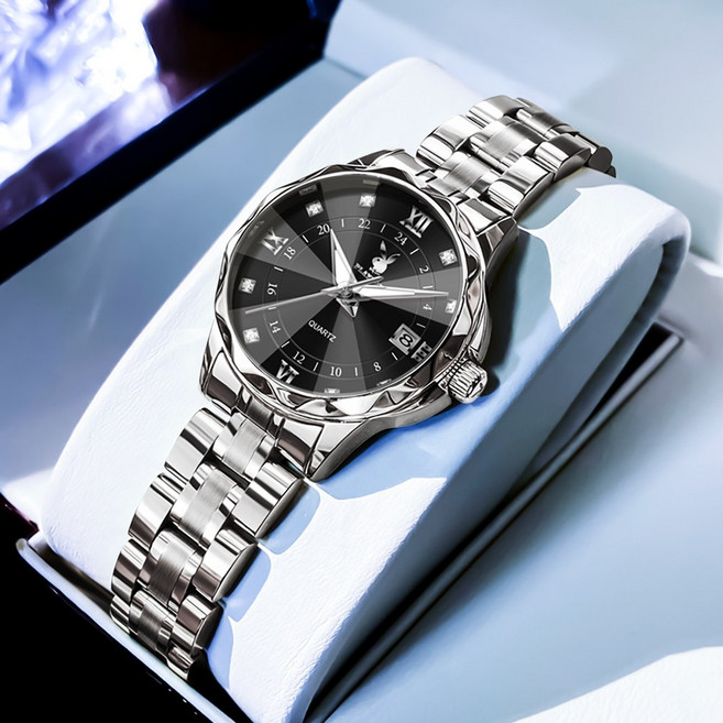 PLAYBOY 플레이보이 여성 명품 시계 방수 메탈밴드 쿼츠 여자 손목시계