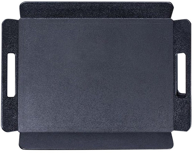 바이굿즈 PC 논슬립 손잡이 사각쟁반, 검정색, 1개