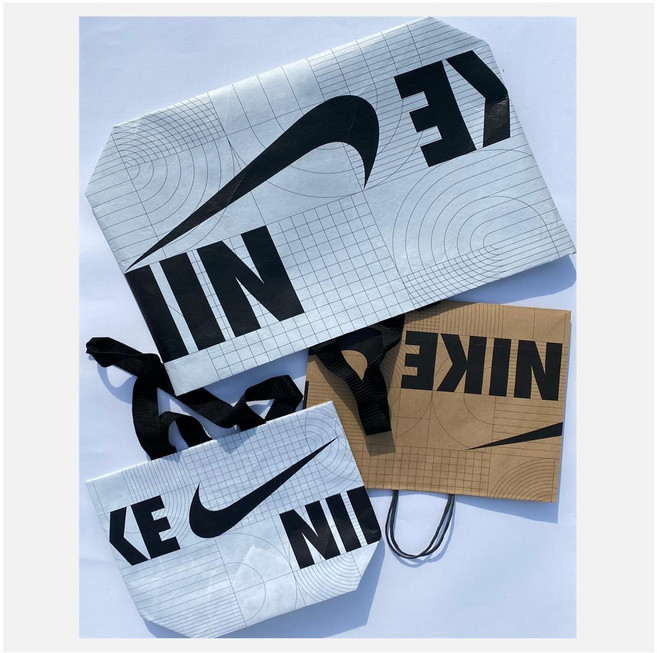 나이키 리유저블 쇼핑백 에코백 휴대용 장바구니 타포린 가방, 1개