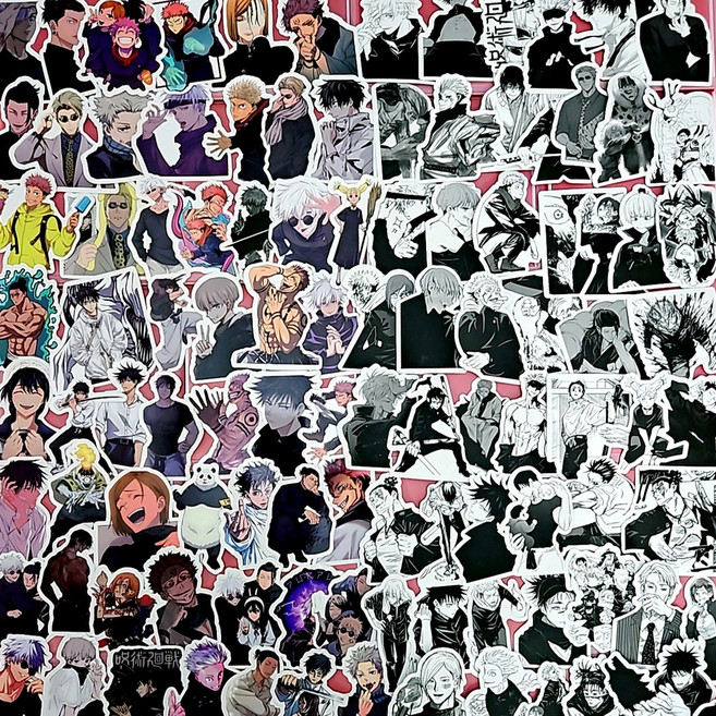 주술회전 스티커 100 다꾸 노트북 꾸미기 캐릭터 굿즈, 1개