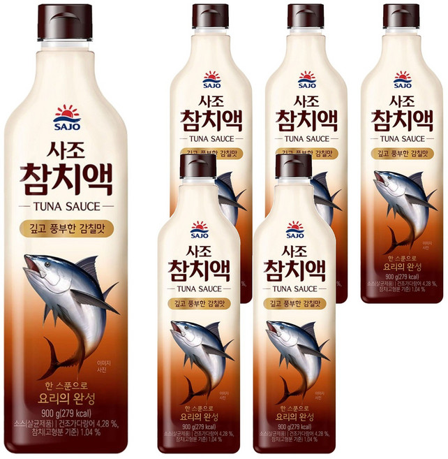 사조 참치액, 6개, 900g