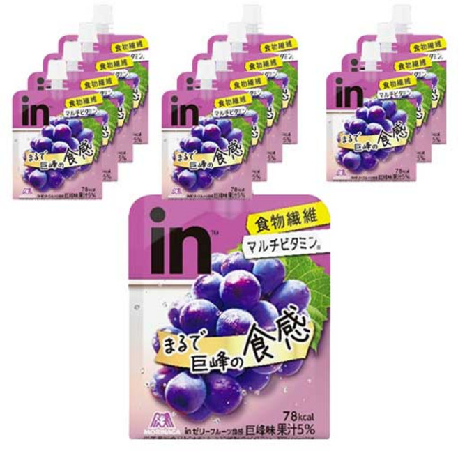 日本森永 IN 果凍 水果口感 生物素 綜合維他命 / 150g x 12個 巨峰葡萄口味