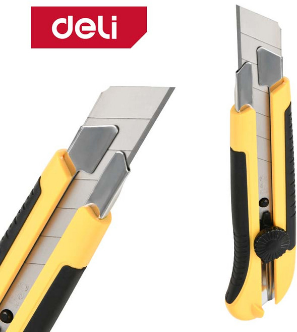 델리툴즈 대형 다이얼락 커터칼 작업용 도배 장판 칼 25mm, 빅 다이얼락 커터칼_25mm (DL0035), 3개
