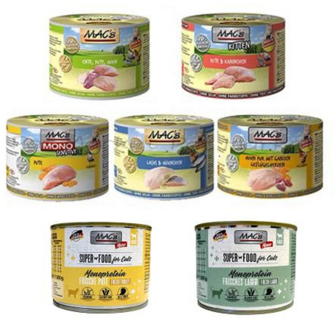 MAC'S 馬克 無穀主食貓罐 200g Monoprotein, 1個, 羊肉+火雞肉