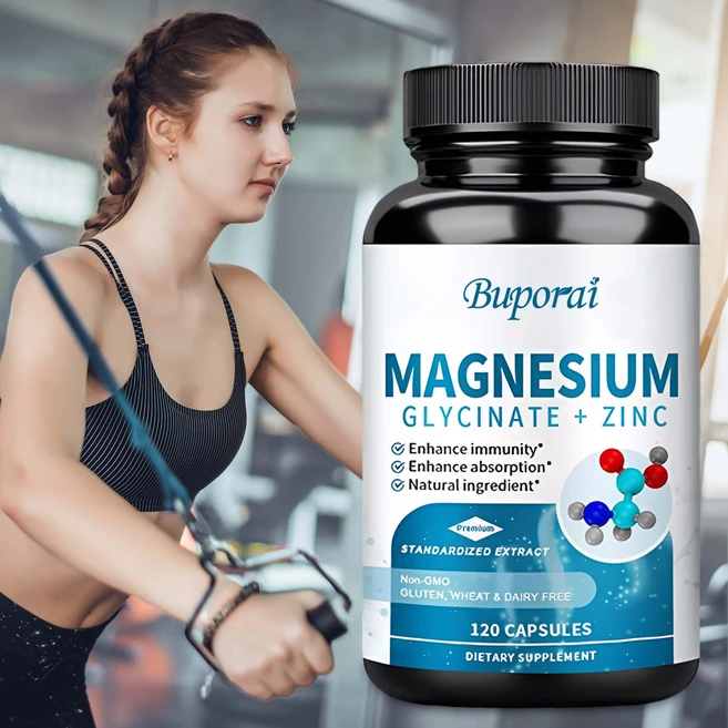 마그네슘 글리시네이트 캡슐 - 아연 비타민 B6 비타민 D3가 함유된 트리플 마그네슘 복합제, 1개, 60정 - 쿠팡