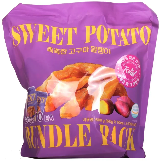 촉촉한 고구마말랭이 60g x 10개 국내산 고구마 간식 코스트코, 촉촉한 고구마말랭이 60g x 10개 국내산 고구마 간