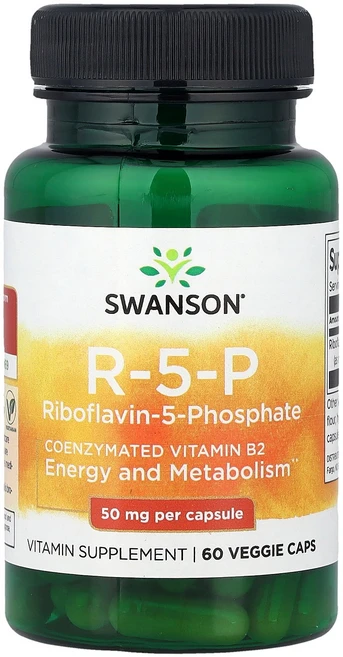 스완슨 R-5-P 리보플라빈-5-Phosphate 50mg 60 베지캡슐, 60정, 2개 - 쿠팡