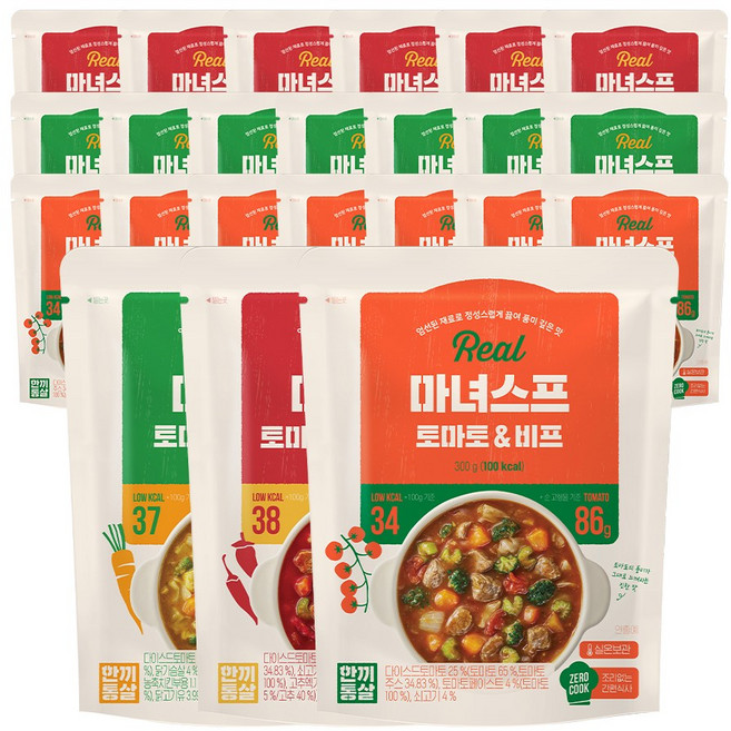 한끼통살 실온 REAL 마녀스프 혼합 20개입 든든한 한끼 대용, 300g, 20개