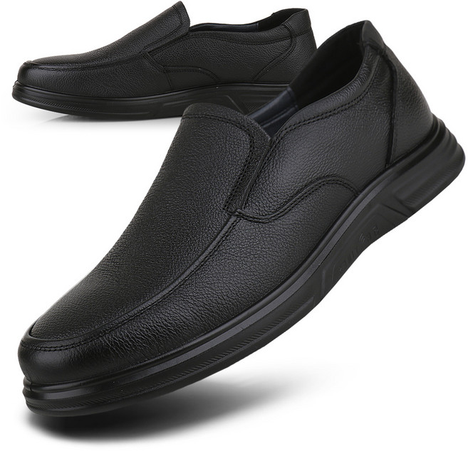 보이센스 소가죽 중년 효도화 아빠 신발 남자 사무실 근무화 실내화 남성 로퍼