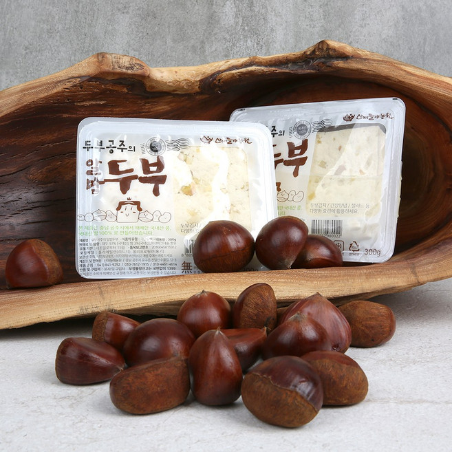 [전대표] 국내산 콩으로 만든 순수 두부 / 알밤 순두부 / 알밤 두부 옵션 택1 / 산지직송 Tofu, 5개, 300g