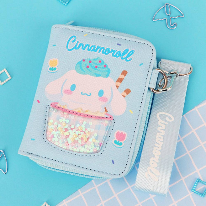 캐릭터 스트랩지갑 산리오 스위티 지갑 손목스트랩 교통카드 지폐 동전 반지갑