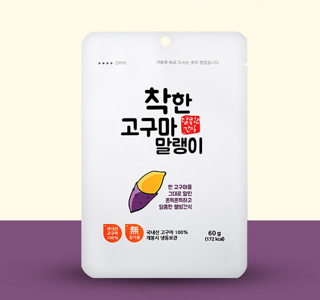 더쫄깃한 착한말랭이 60g, 30개