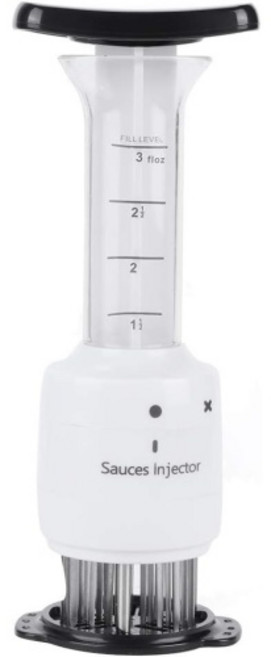 2 in 1 전문 육류 텐더라이저 인젝터 도구 소고기 송아지 고기용 초급성 바늘날이 있는 스테이크 마리네이드 양념 소스