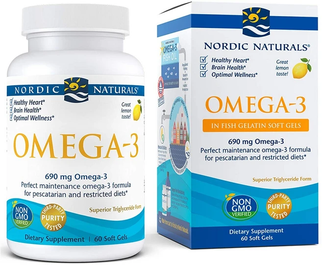 노르딕내츄럴스 오메가3 피쉬 젤라틴 캡슐 60정, 1개 - 쿠팡