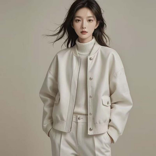 AOKADA 여성 봄 가을 야구 점퍼 키작녀 루즈핏 간절기 상의 아우터