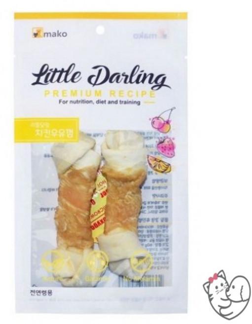 리틀달링 강아지껌 2P, 치킨우유껌, 60g, 50개