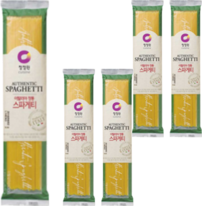 청정원 스파게티면, 250g, 5개