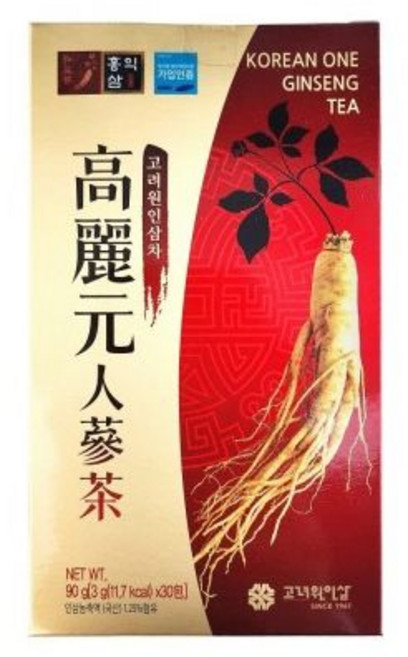 (고려원) 인삼차 100포 + 쇼핑백포함/고려원/고려/삼각/티백/인삼/분말/가루/일회용/가정용/인삼티/음료, 1