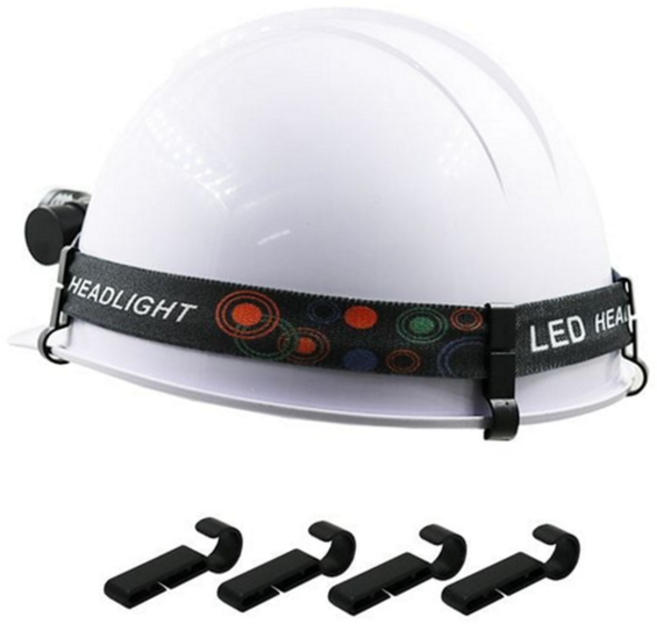 안전모 고정 클립 헬멧 밴드 안전 헤드 랜턴 고정 클립 고리 악세사리 캠핑용 작업모 작업용 현장 고글