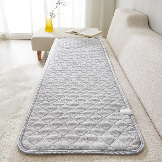 한일좋은자리 전자파없는 탄소전기방석 소파 전기요 온열매트, 3인용(50X155cm), 밀키그레이