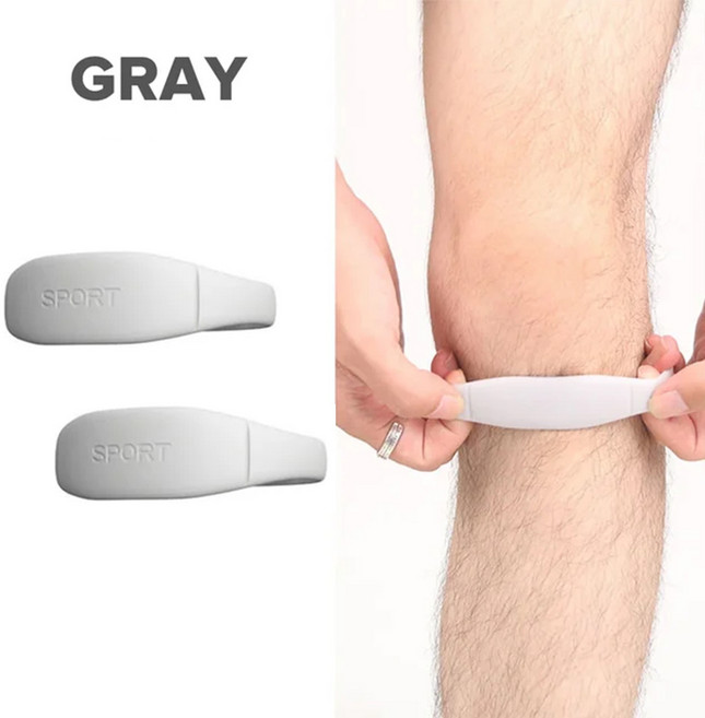 네스트코 슬개건 보호 무릎 실리콘밴드, 1세트, 그레이