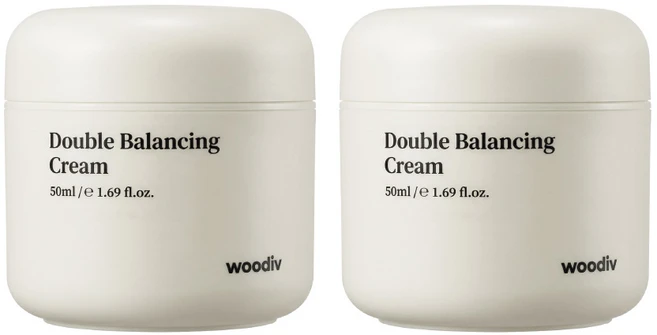 [우디브] 더블 밸런싱 크림 / 피부장벽강화 속보습 끈적임 없는 식물성 크림 EWG그린등급, 2개, 50ml - 쿠팡