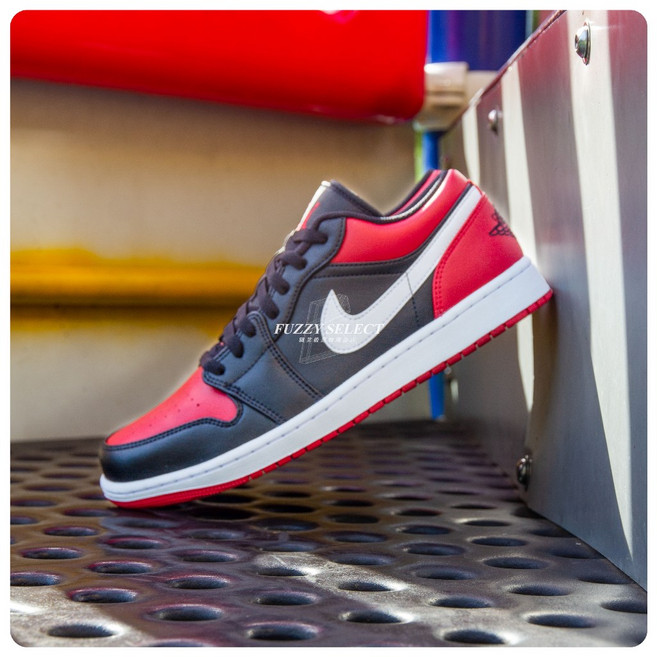Air Jordan 1 Low Alternate Bred Toe 黑紅 運動鞋 553558-066, 1個, 下單後請注意商品諮詢訊息