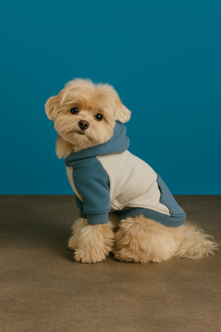 네쎄시드 반려견 후드티 데일리 강아지옷, 1개, 클리어 블루