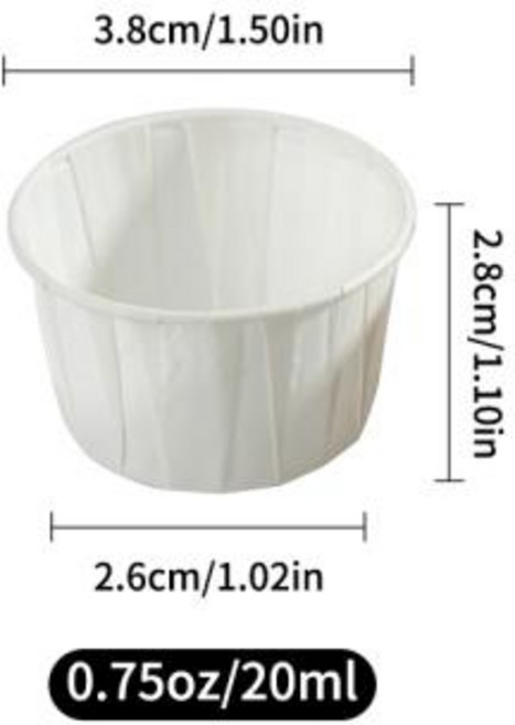 도시락 통 진공 밀폐 용기 김치통 포장 샐러드 냉장고 정리 스텐 김밥 보관 죽 쌀 롤 찬합 보온 휴대용 100개입 일회용 시음컵 파파르 소스컵 케이크 상자 음식 소형 소스 미니컵, 100pcs, 1)0.75oz white