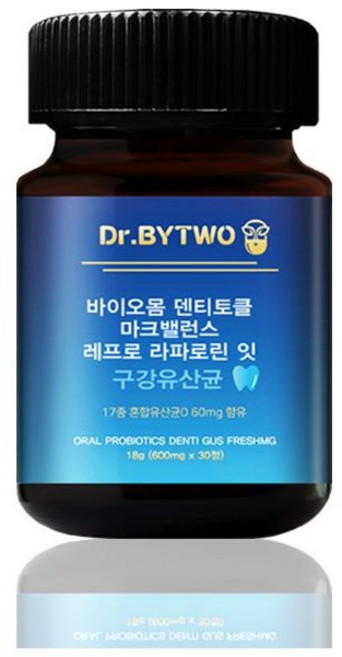 [딜라이트케어] 바이오몸 덴티토클 마크밸런스 레프로 라파로린 잇 구강유산균, 30개, 1정