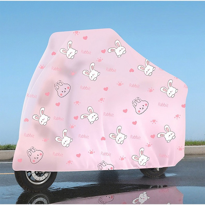 어도어 버니가드 자전거 레인커버 방수 덮개, 1개, 1. 딸기버니 핑크