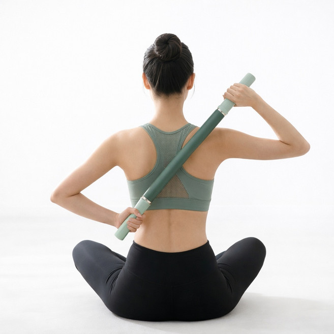싹풀림 롤링 마사지스틱 종아리 허벅지 어깨 롤러 마사지봉, 롤링그린, 1개