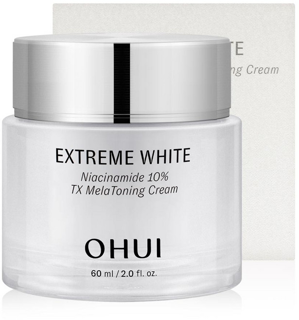 오휘 익스트림 화이트 나이아신아마이드 10% TX 멜라토닝 크림 60ml 기미 미백 주름, 1개 - 기미 잡티 제거