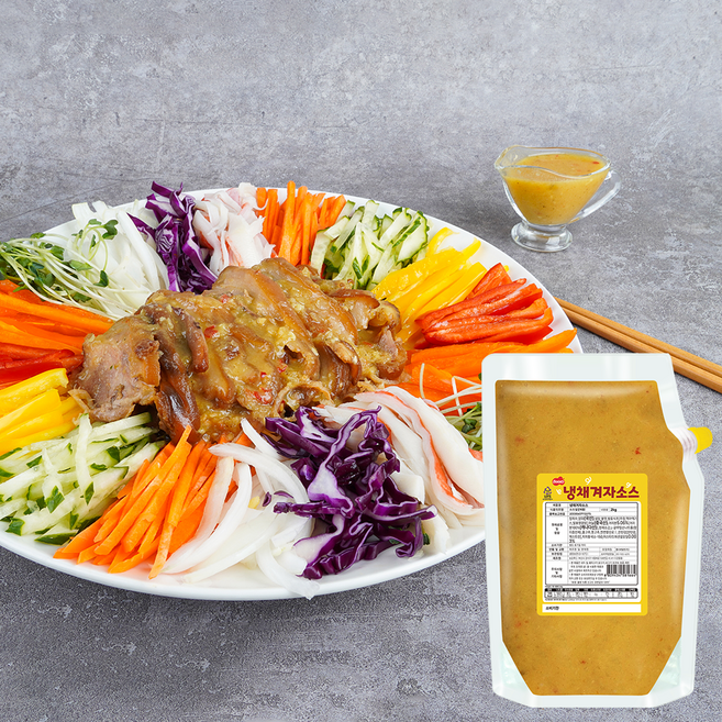 보감 냉채겨자소스2kg 냉족발 해파리냉채소스, 2kg, 3개