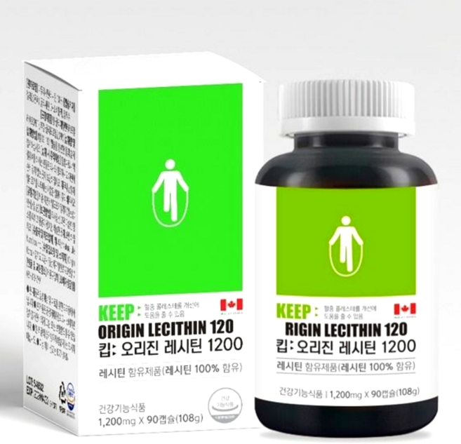 [오리진] 킵 오리진 레시틴 1200 (1200mg x 90캡슐), 90회분, 2박스