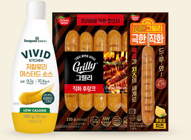 동원 그릴리 후랑크세트(오리지널 500g(250g*2입)x2개+치즈 70gx3개)+저칼로리 머스타드 1개, 상세 설명 참조, 상세 설명 참조, 상세 설명 참조