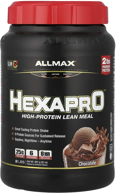 새해 건강을 선물하세요 ALLMAX Hexapro™ 고단백 저지방 밀 초콜릿 맛 907g(2lb) 특별관리진행, ALLMAXHexapro고단백저지방밀초콜릿맛907g2l, 1 - 쿠팡