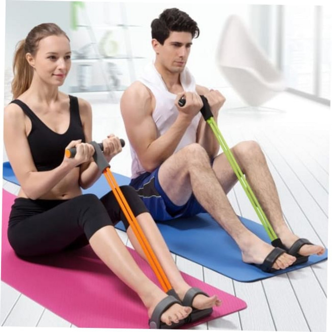 홈트 근력운동 멀티 라텍스 튜빙밴드, 퍼플